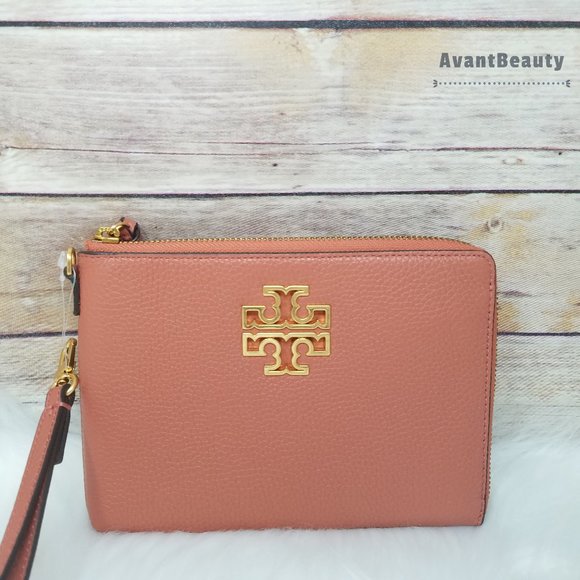 Tory Burch Handbags - Tramonto Tory Burch Large Britten Zip Pouch New